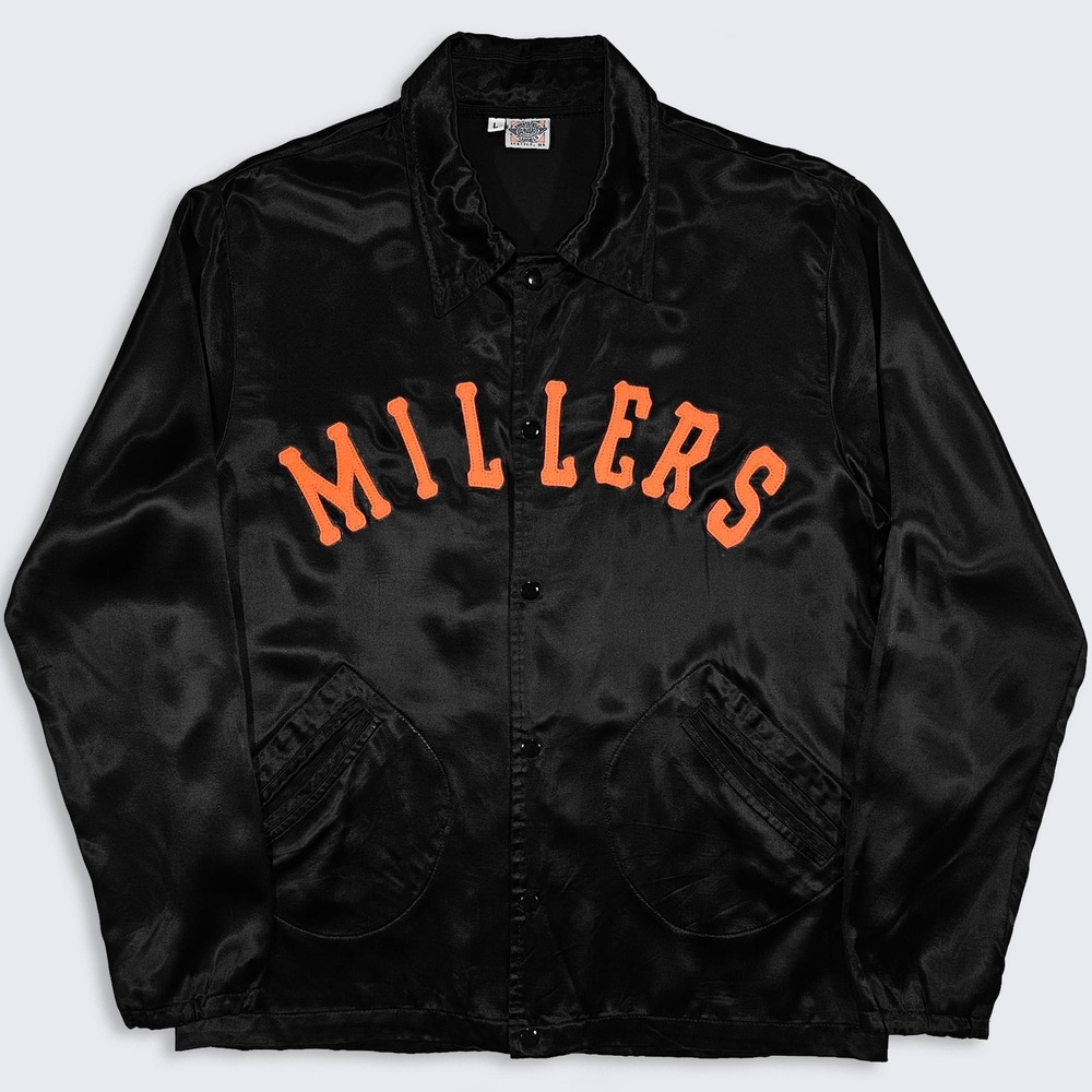 Minneapolis Millers Retro Ebbets Field Coaches Baseball Satin Jacket